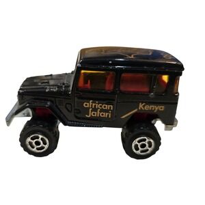 Majorette 4x4 Toyota African Safari Kenya RAID 86 Black Diecast 1/55 France 277